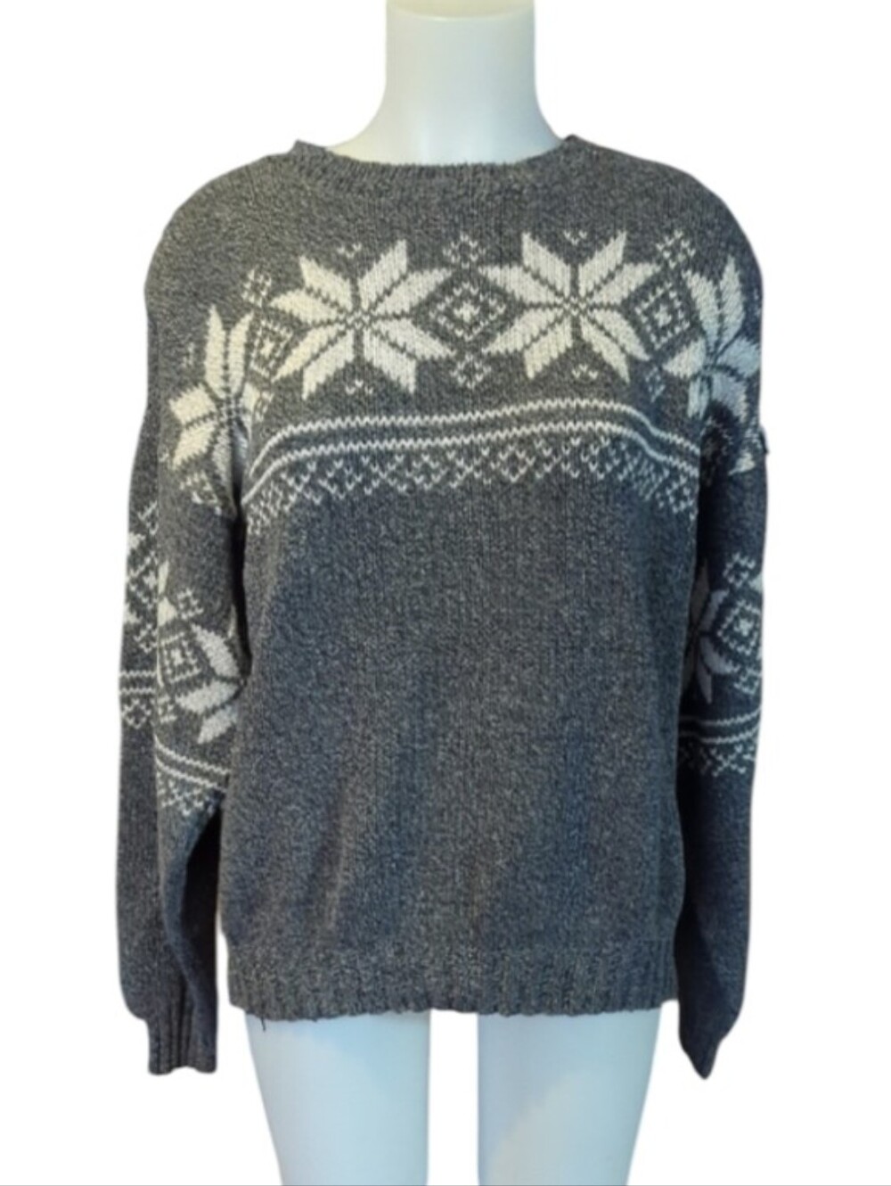Size M 🍂 Weatherproof Vintage Nordic Snowflake Knit Sweater 🍂